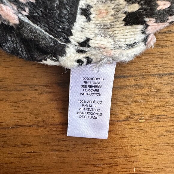 Winter Sweater Black and White with Pink Accents - Picture 7 of 8